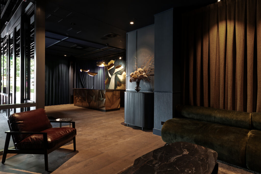 abstract hotel lobby