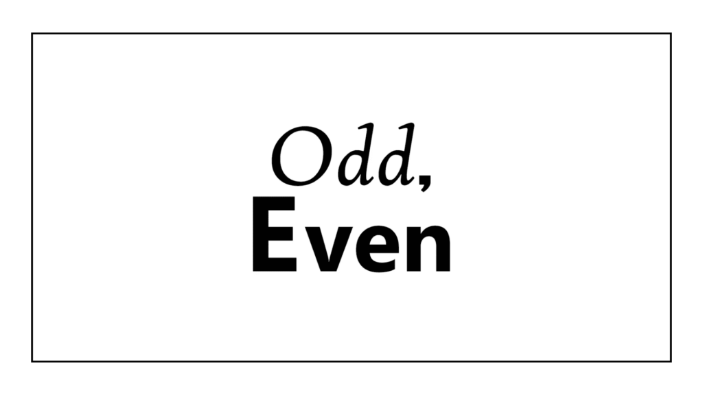 odd-even